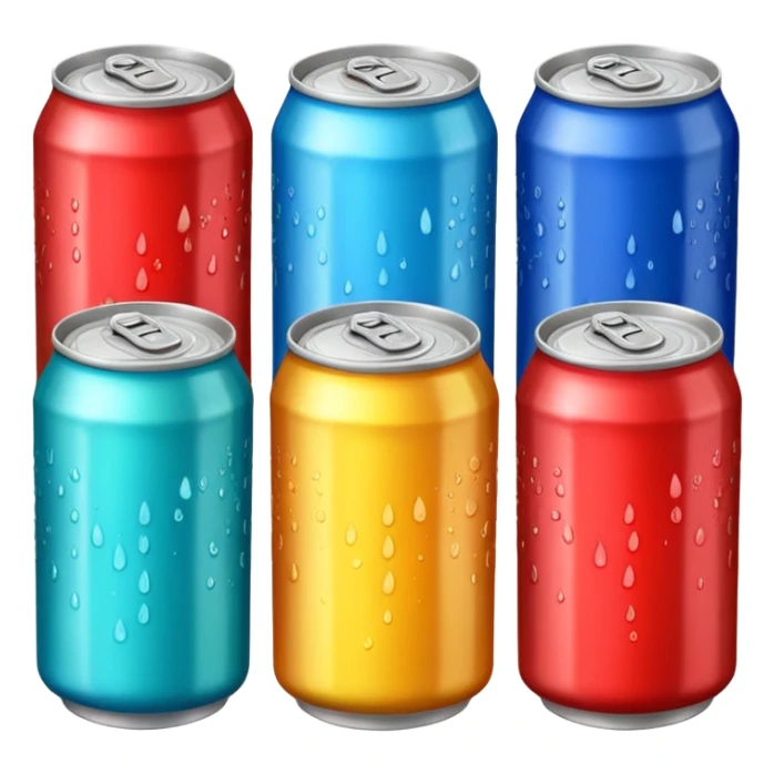 5 cans of aesthetic soda sticker