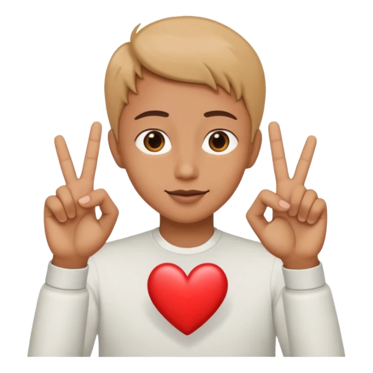 Bts hand pose and heart place mid of fingers sticker