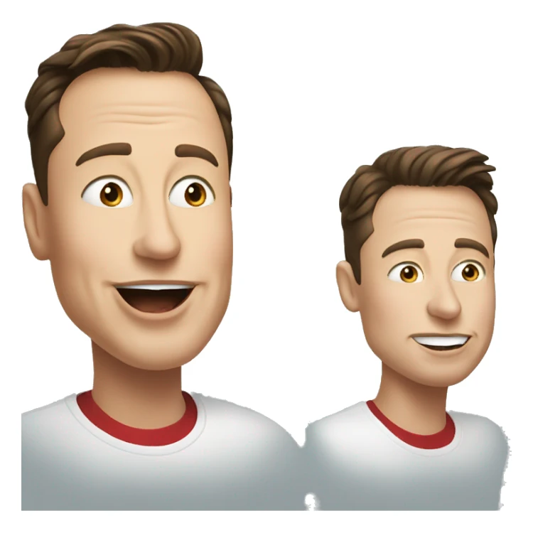 elon musk with tongue out sticker
