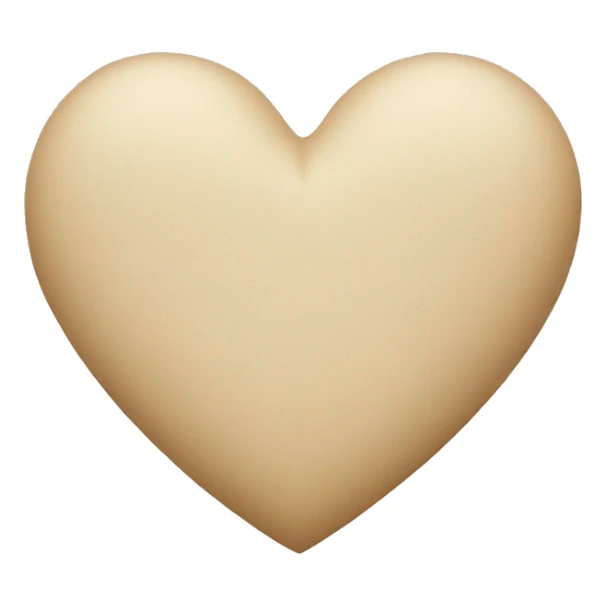 Beige heart sticker