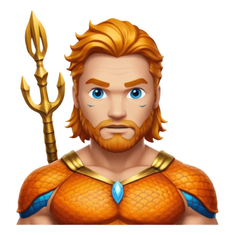 Aquaman with blue eyes sticker