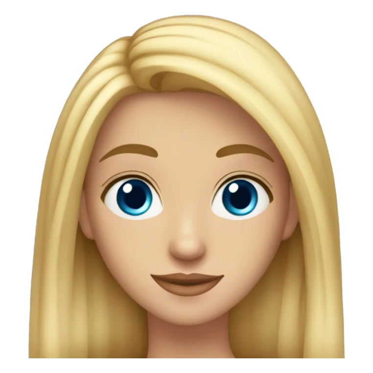 Rubia de pelo largo y ojos azules sticker