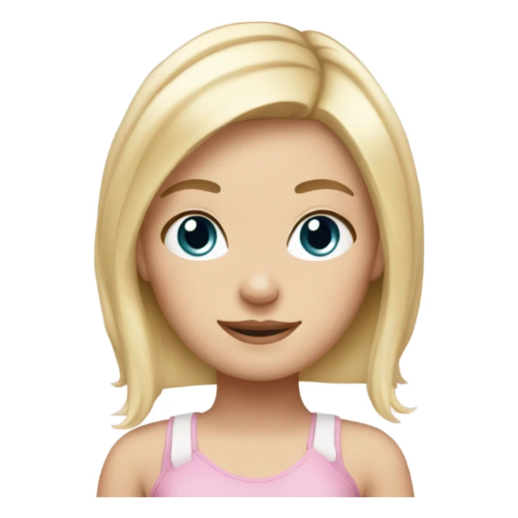 Cute blonde white girl with bunny ears sticker