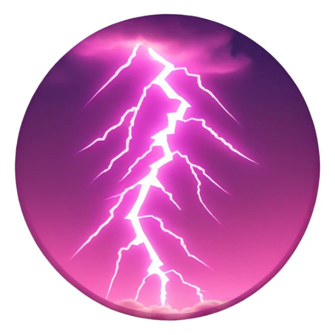 pink lightning  sticker