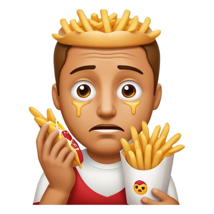 Guy who cried pataka fries sticker