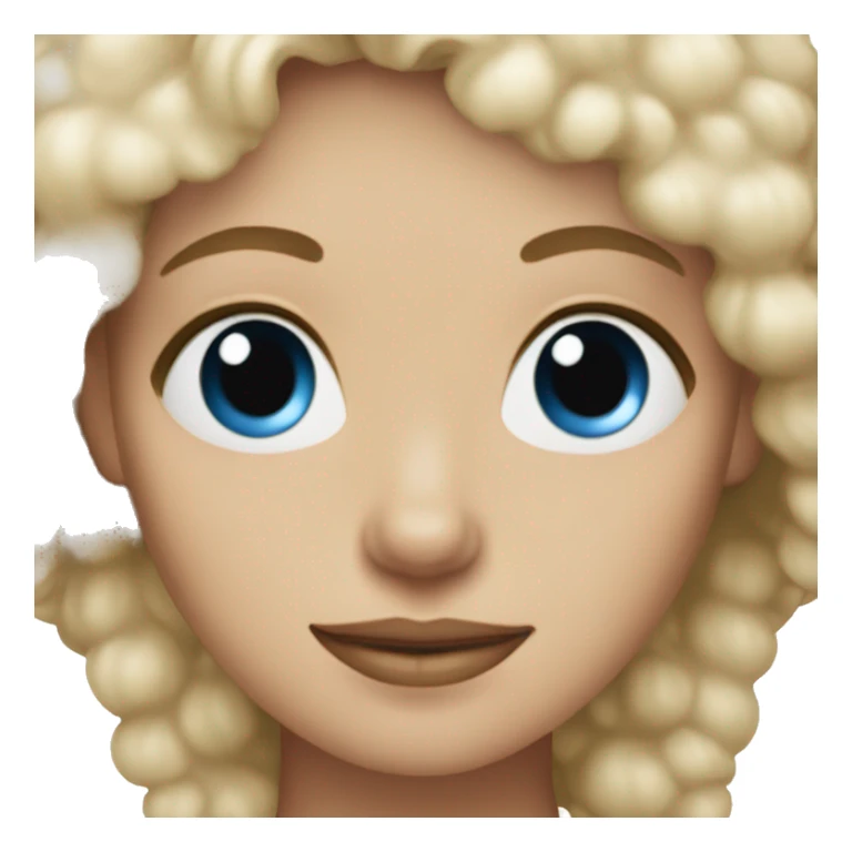 blonde mom blue eyes with beige poodle  sticker