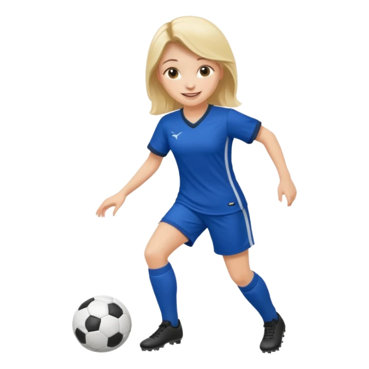 beautiful girl playing soccer sticker