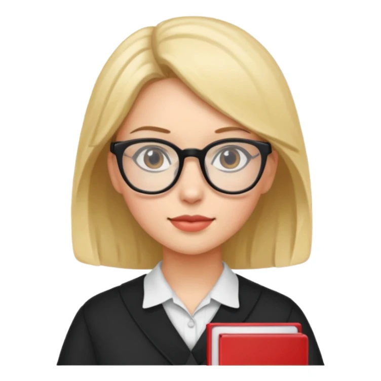 Female student with glass sticker