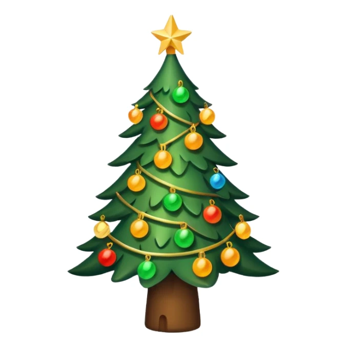 Albero di Natale con luci calde sticker