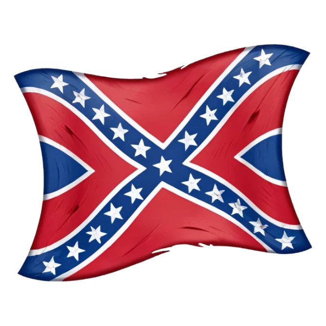  confederate flag emoji that has 13 stars in a x pattern sticker