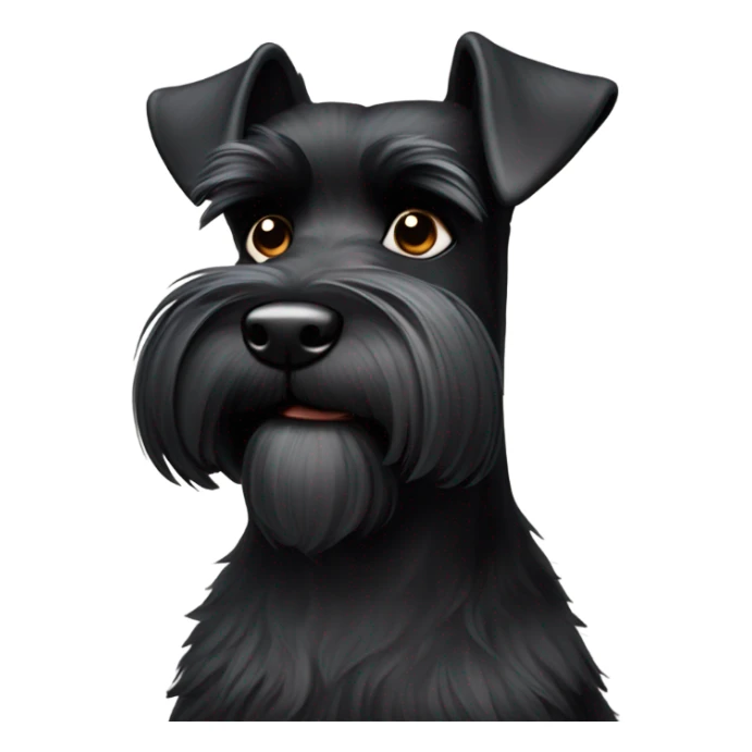 black miniature schnauzer  sticker