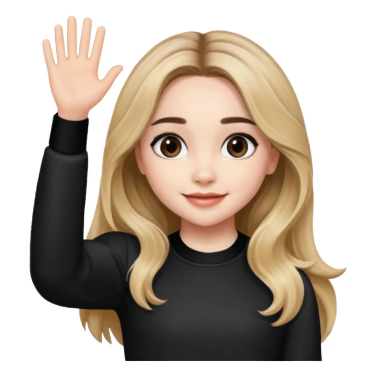 sabrina carpenter waving to fans sticker