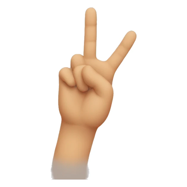 The left hand makes an inch up, the right hand makes a heart sign sticker