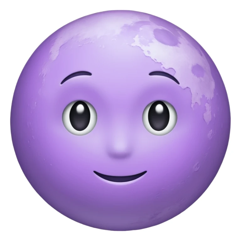 realistic Light purple moon sticker