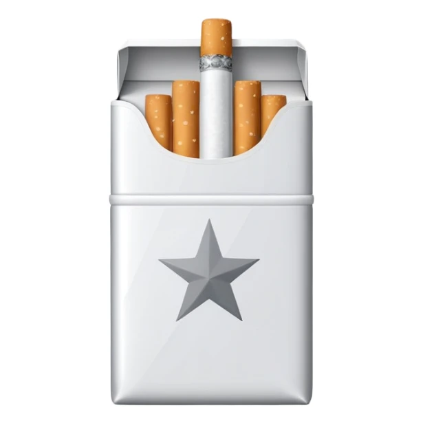 white seven stars grey shining cigaret pack with a few little white  sticker