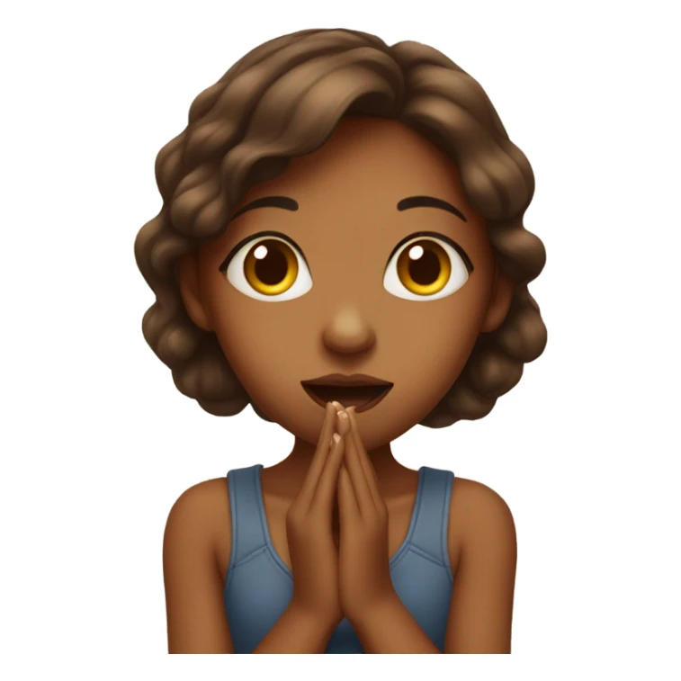 Cute Brown girl blowing a kiss  sticker