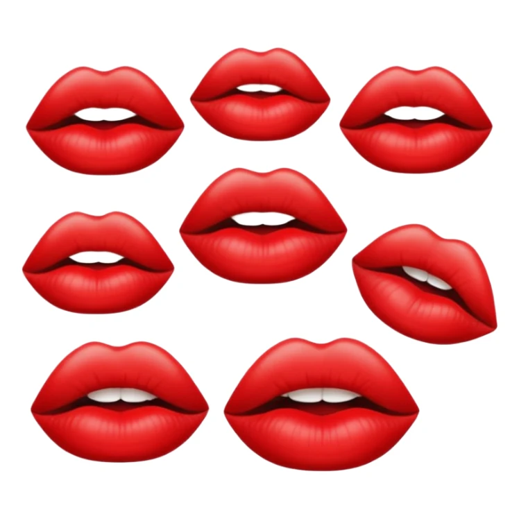 Set of lips with the words ‘crazy beautiful’ around them sticker