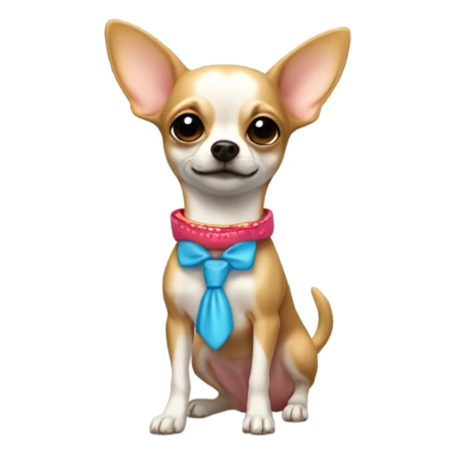 Un chihuahua con un moño coquette sticker