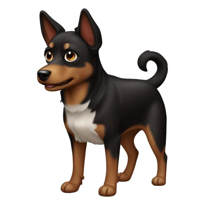 Black and brown Australian dog sticker