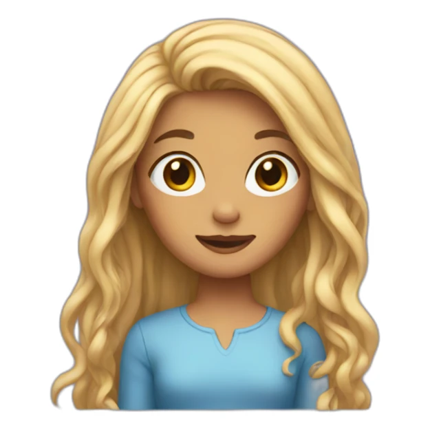 girl with so long hair sticker