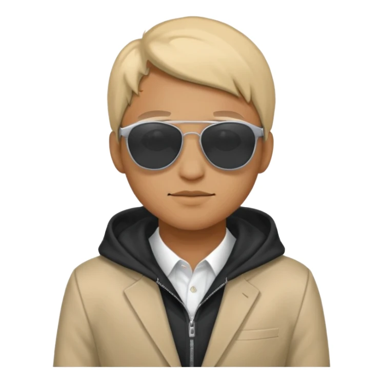 hoodie, sunglasses, suit sticker