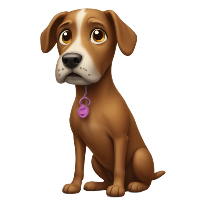 Dog with poop on its head sticker