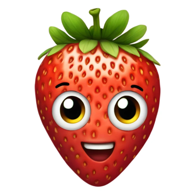 Strawberry with heart eyes sticker