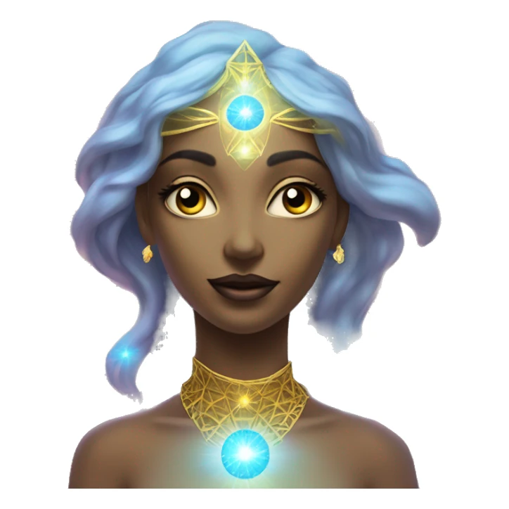 Pleiadian radiant glowing diva woman female third eye sticker