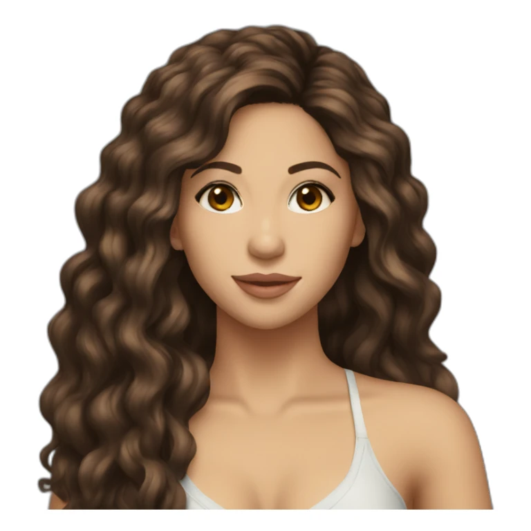 shakira dark brown hair sticker