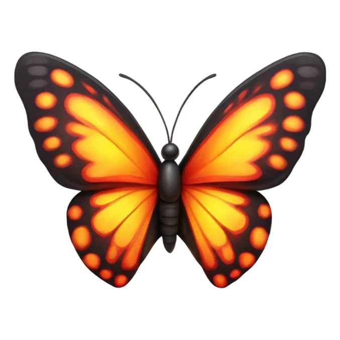 butterfly fire sticker