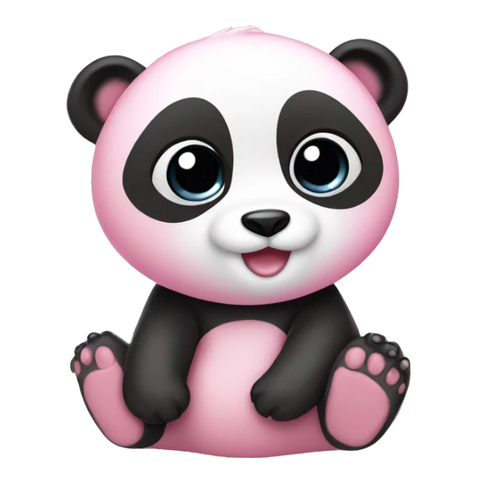 Baby pink panda  sticker