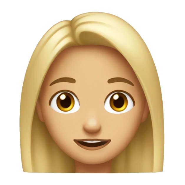 Une fille blonde au yeux marron qui fait une grimace sticker