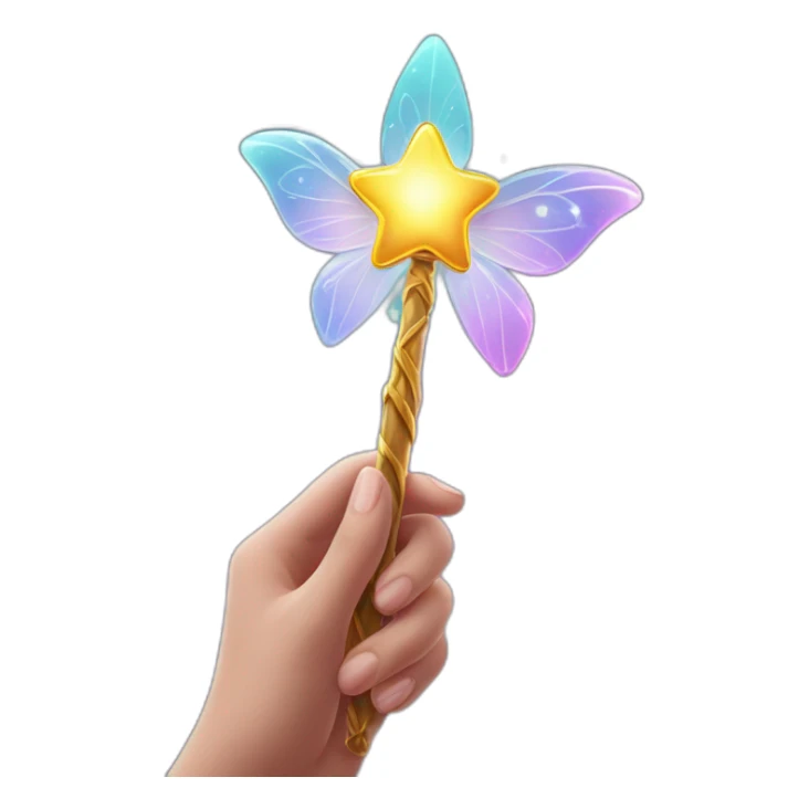 magic wand in the hands of a fairy sticker
