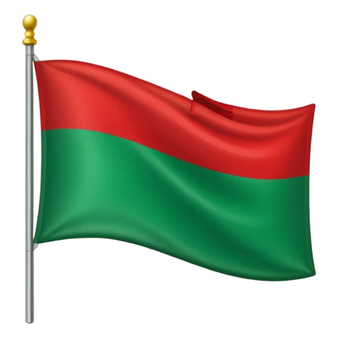 Una bandera roja y verde abajo sticker