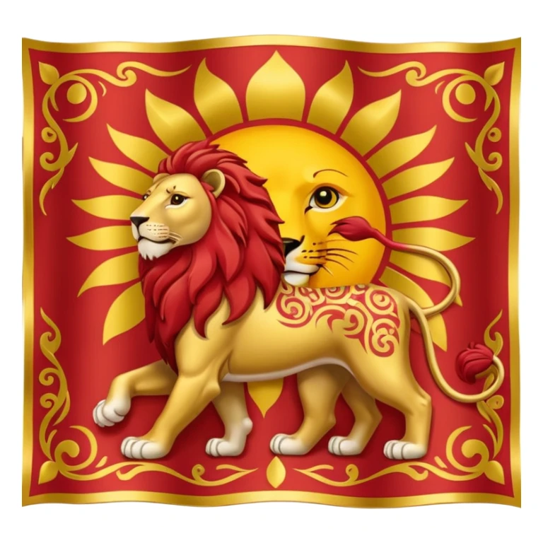 Flag of Lion and Sun sticker