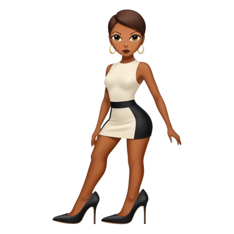 1990’s posh spice black stiletto sticker