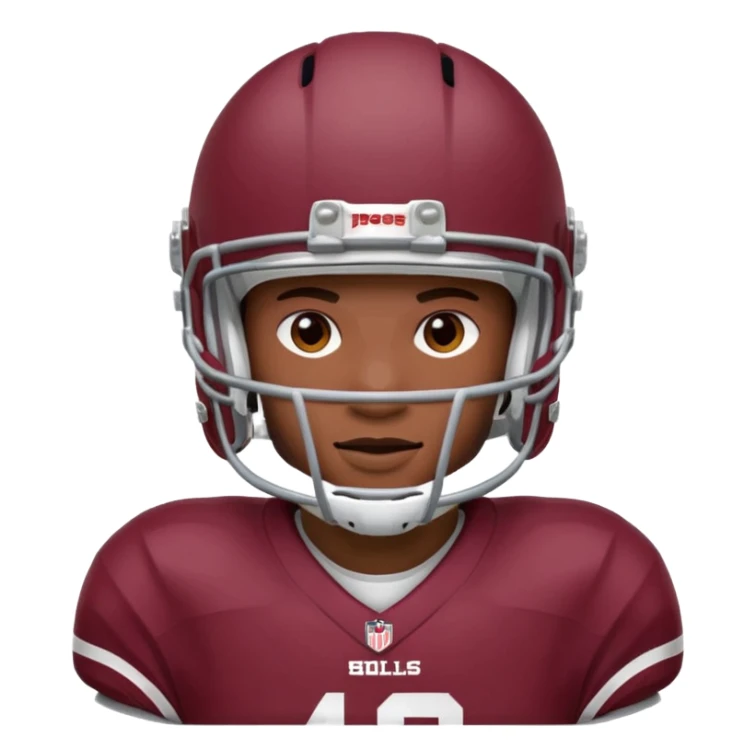 college football player Maroon color sticker