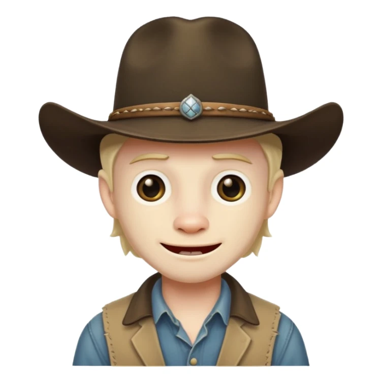 toothless hillbilly dogman wearing a stetson sticker