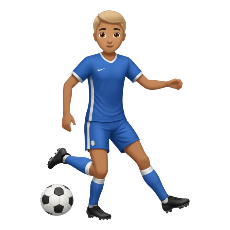 person with soccer ball at foot sticker