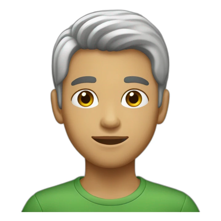 Chico adolescente, pelo castaño, ojos verdes, de piel blanca sticker