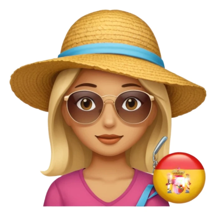 girl traveling to spain sticker