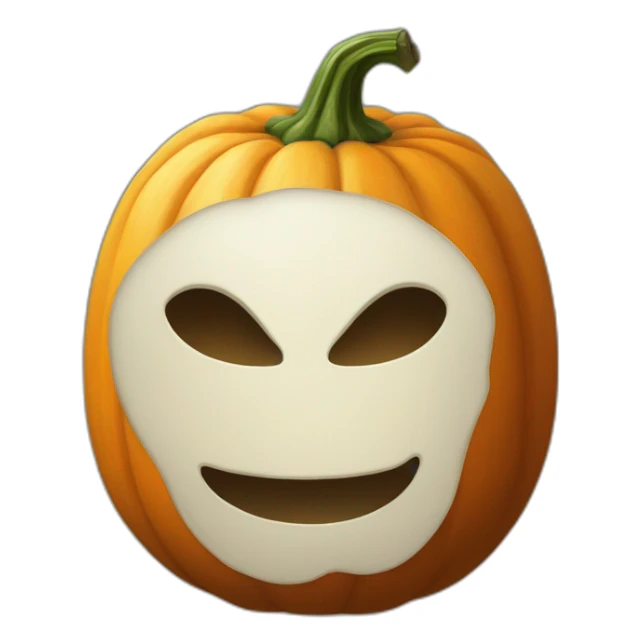 Masque de citrouille avec les yeux noir sticker