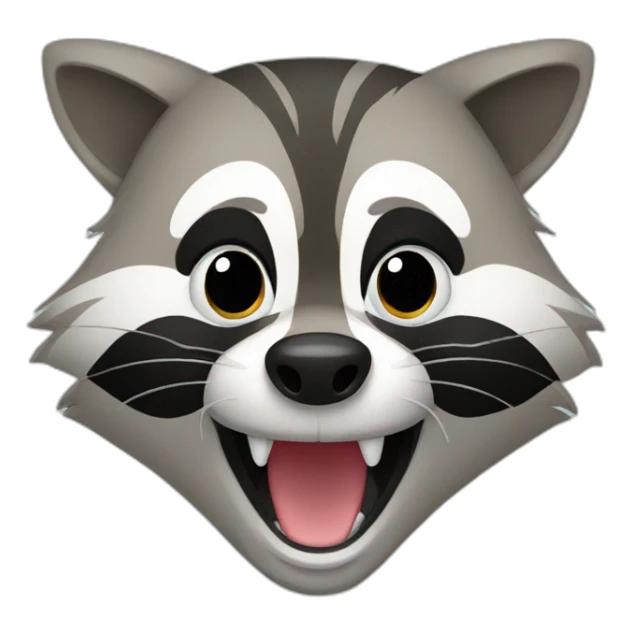 Cartoon Raccoon celebrating sticker