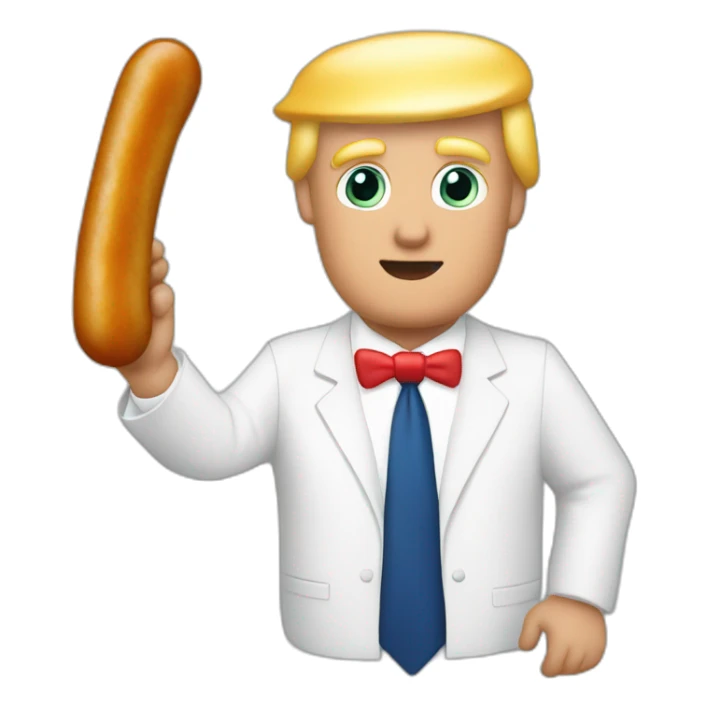 trump-holding-his-sausage sticker