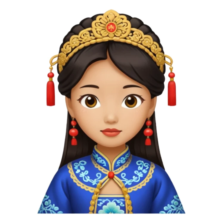 chinese girl in traditional costume sticker
