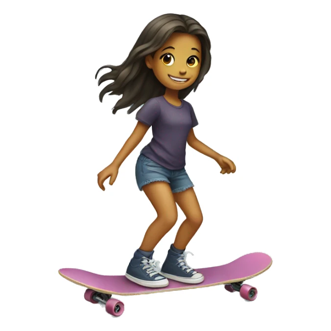 Girl on a skateboard sticker