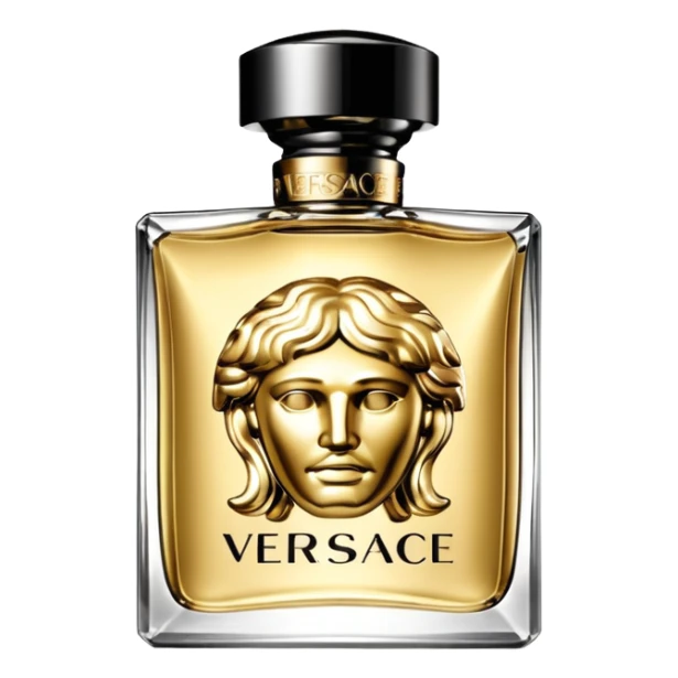 Versace aftershave cream and perfume sticker