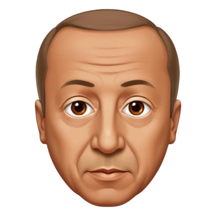 recep tayip erdoğan detaylı ve yüz hatları belirgin  sticker