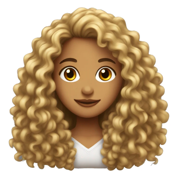 Brazilian young pretty women with a long curly hair  sticker