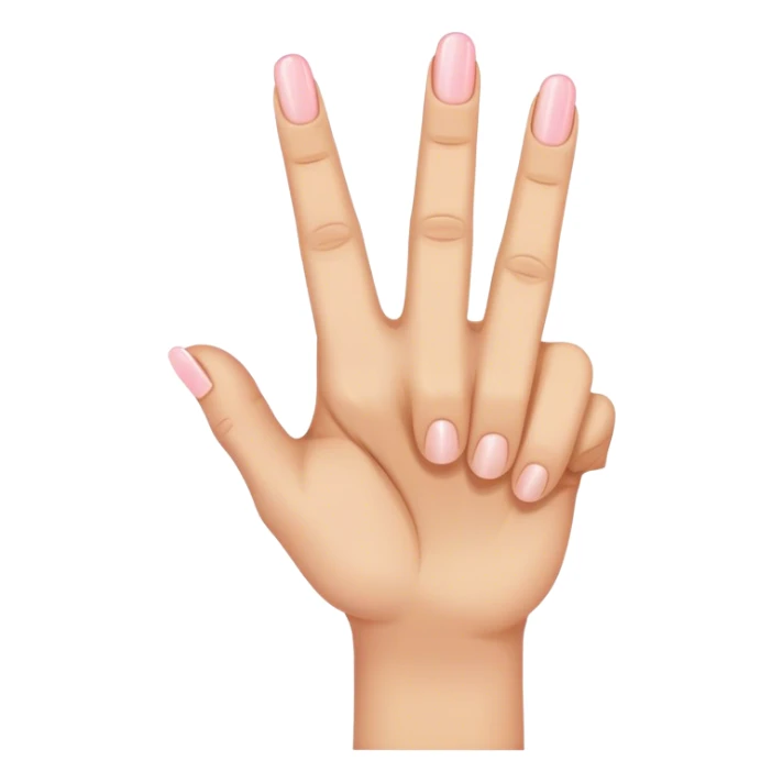 hand with thumb , index and middle finger up with ring an pinkie finger down  sticker